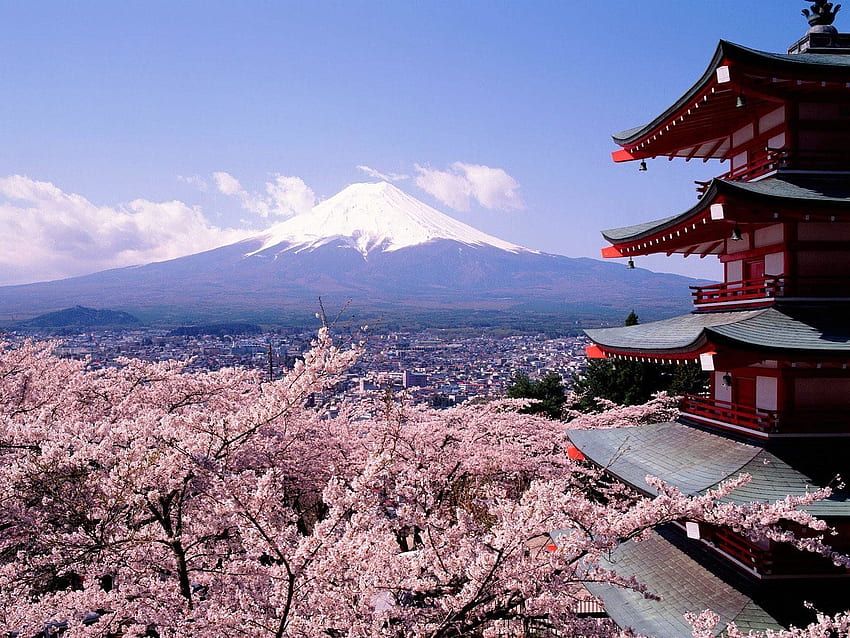 Japan und Hintergrund, japanische Landschaft HD-Hintergrundbild