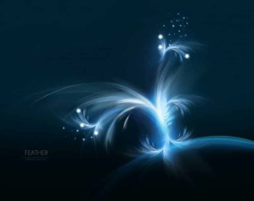 Illuminated Feather , illuminated, feather, sparkles HD wallpaper