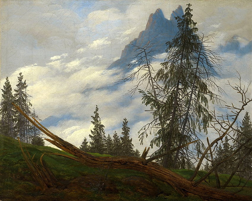 Caspar David Friedrich, Mountain Peak with HD wallpaper