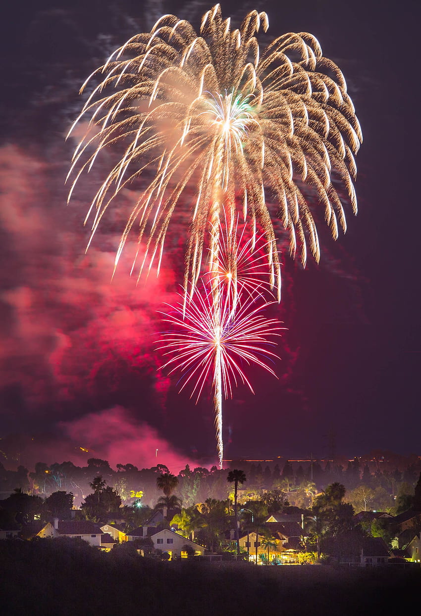 Holidays, Salute, Usa, Building, United States, Firework, Fireworks, Celebration, San Diego HD phone wallpaper