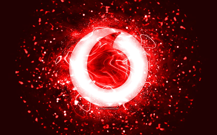 Vodafone red logo, , red neon lights, creative, red abstract background,  Vodafone logo, brands, Vodafone HD wallpaper | Pxfuel