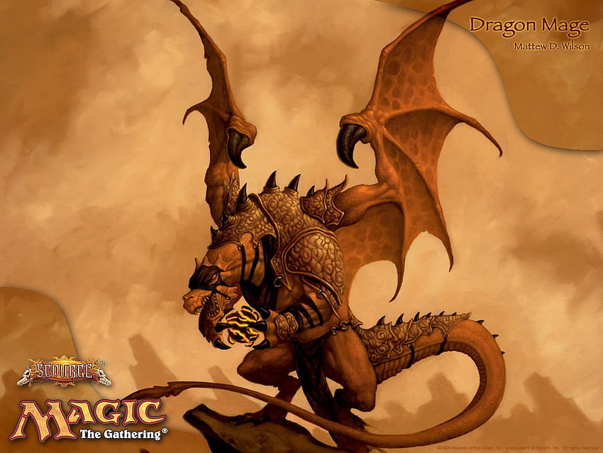 of the Week: Dragon Mage. MAGIC: THE GATHERING, Brown Dragon HD wallpaper