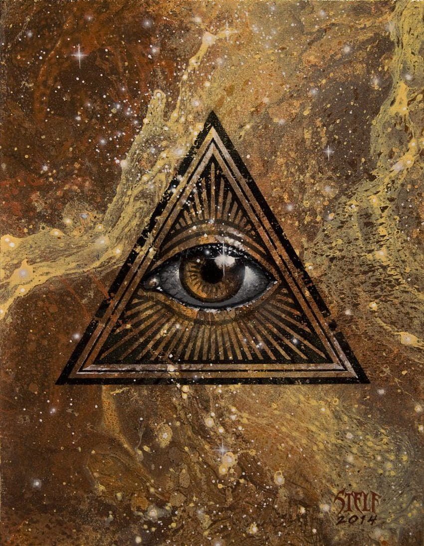 Piramide dell'occhio che tutto vede, Occhio degli Illuminati Sfondo del telefono HD