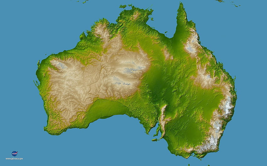 Mapa y , Mapa de Australia fondo de pantalla