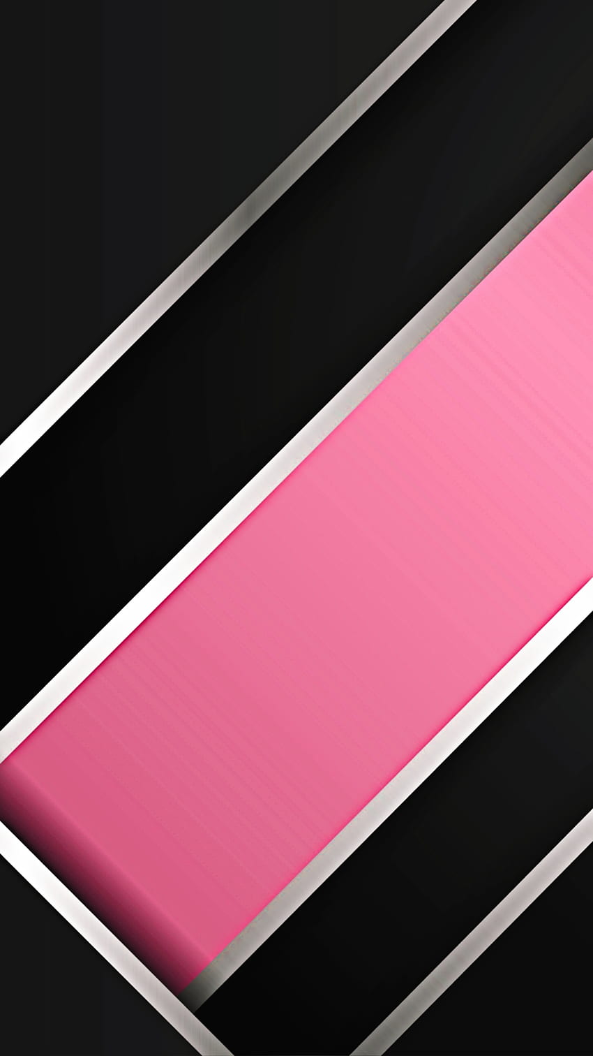 マテリアル デザイン ピンク, ストライプ, 素晴らしい, amoled, モダン, ネオン, テクスチャ, クール, シルバー, 抽象, ライン HD電話の壁紙