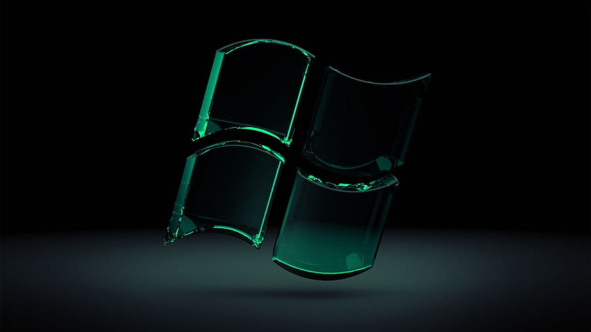 Preview windows, green, black, glass HD wallpaper