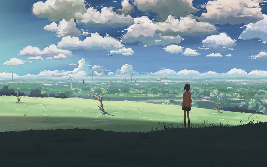Clouds landscapes makoto shinkai 5 centimeters per second anime, Makoto Shinkai Scenery HD wallpaper