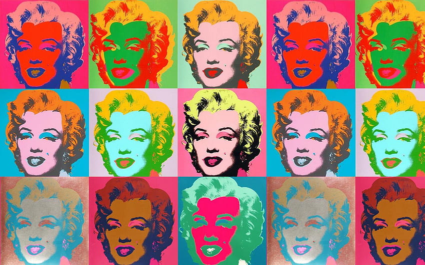 Warhol Marilyn Monroe 2, marilyn monroe, art, warhol, sixties, pop art HD wallpaper