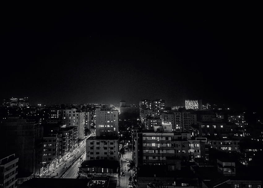 Nightscape, céu, cidade, noite, escuro papel de parede HD