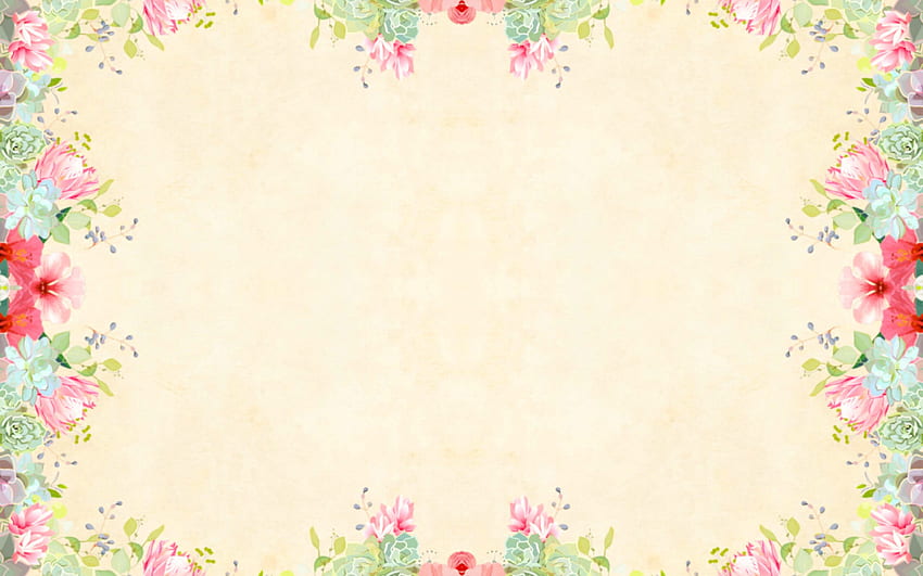 Çiçek - çiçek öğelerinden oluşan tam çiçek çerçevesi, eski • For You For & Mobile HD duvar kağıdı
