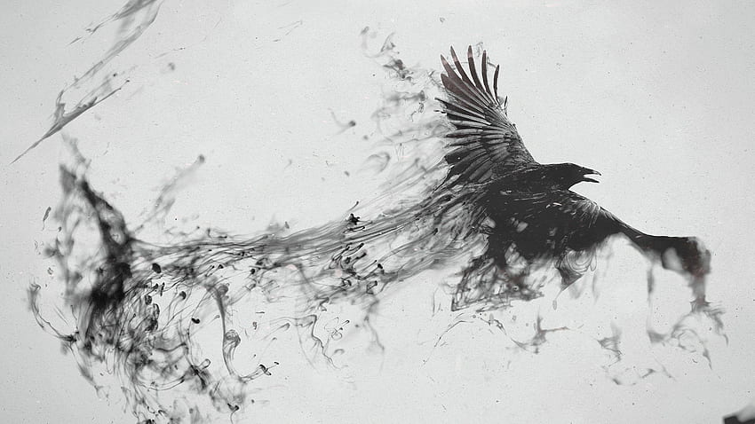 Black Raven Smoke Drawing と Stock . ビジュアルコカイン 高画質の壁紙