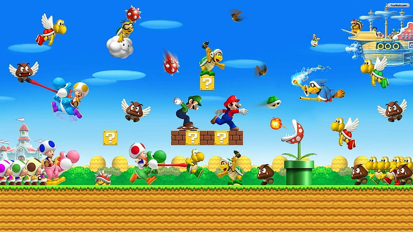 Mario Bros, New Super Mario Bros. Wii HD wallpaper