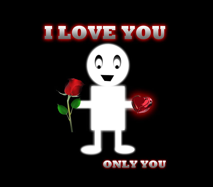 Only You ....., rose, white, love, red, heart, emotions HD wallpaper