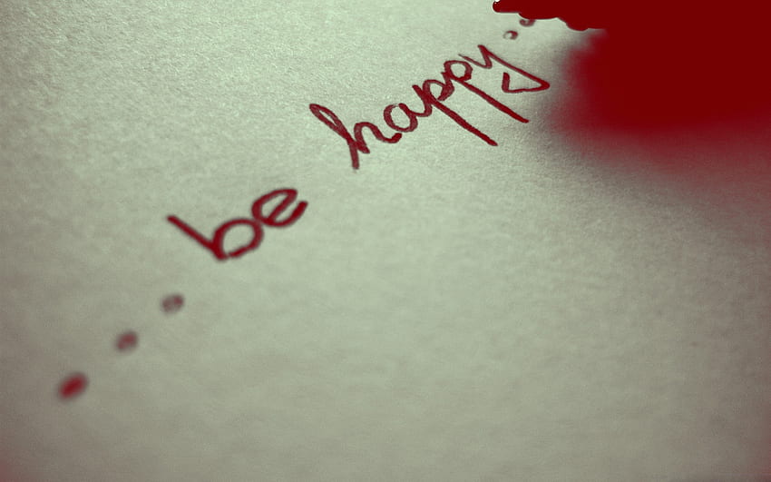Be Happy .., words, abstract, graphy, be happy, happy, beautiful HD wallpaper