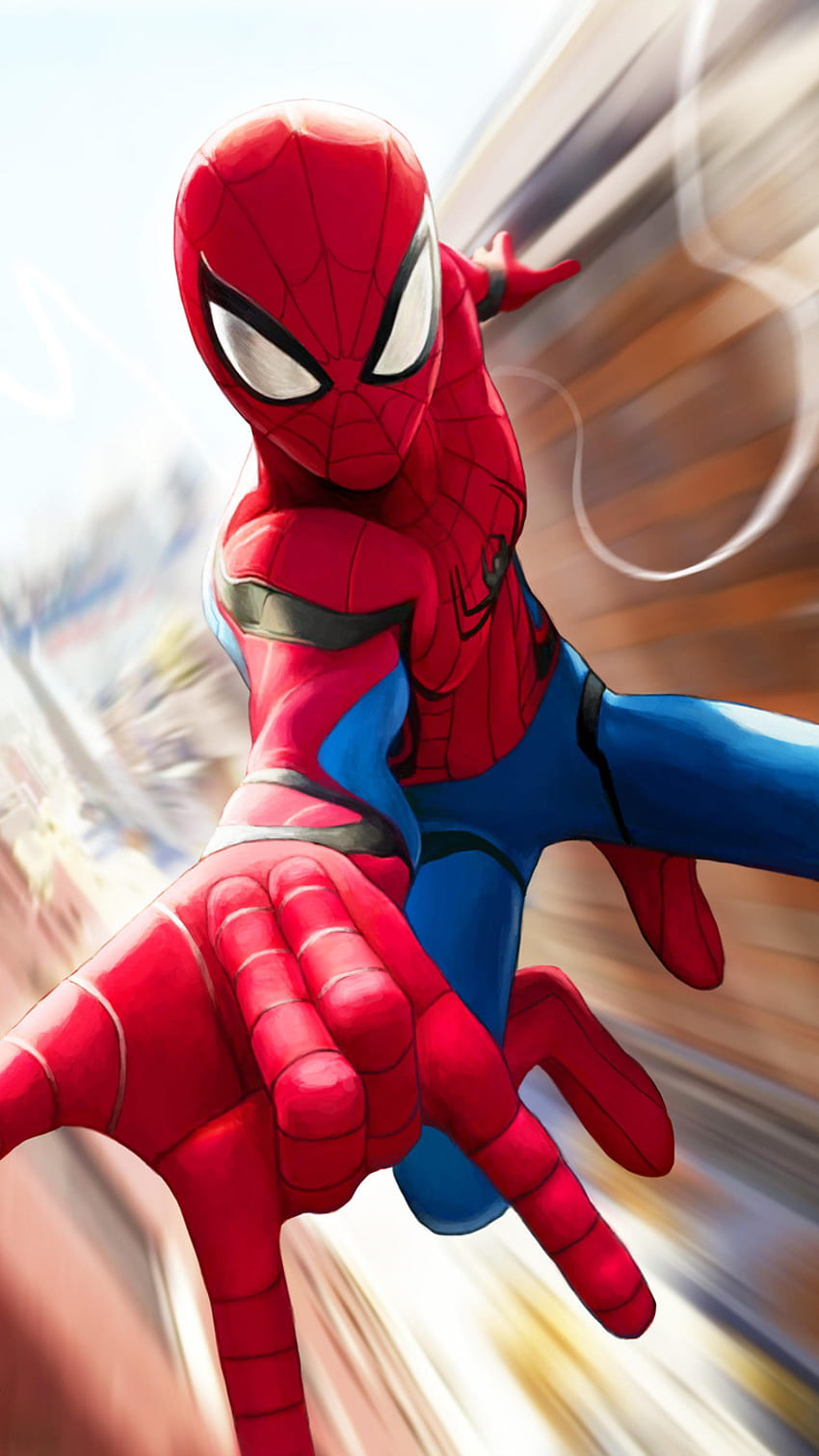 spider-man yo, czerwony, elektryczny niebieski, szybki, sieć, człowiek-pająk, pojazd Tapeta na telefon HD