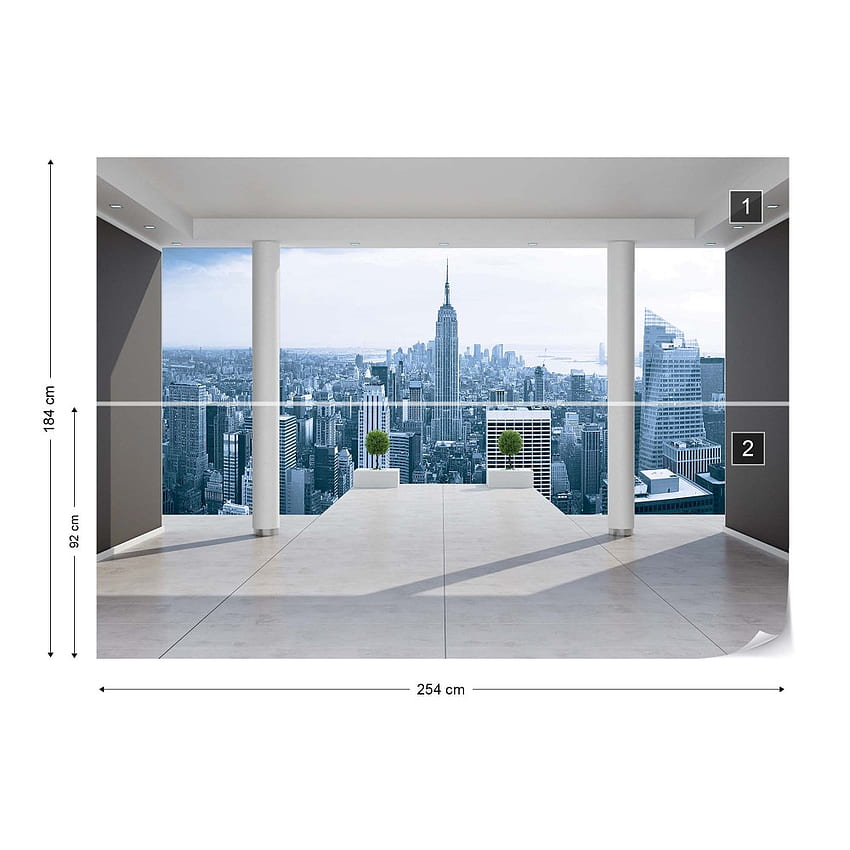 New York City Skyline 3D Penthouse Görünümü, New York ofisi HD telefon duvar kağıdı