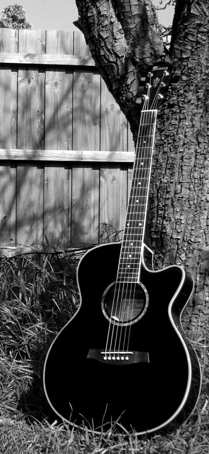 My Black Acoustic Guitar for HD phone wallpaper