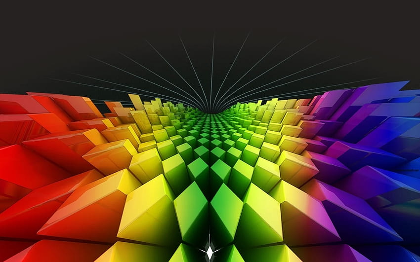 Color Three Dimensional Origami MacBook Air . AllMac HD wallpaper