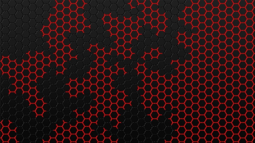 Résolution 1440P hexagone noir et rouge, artiste, et arrière-plan Fond d'écran HD