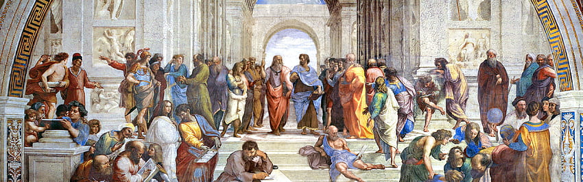 Socrates, Aristoteles, Sekolah Athena, filsuf, Plato Wallpaper HD