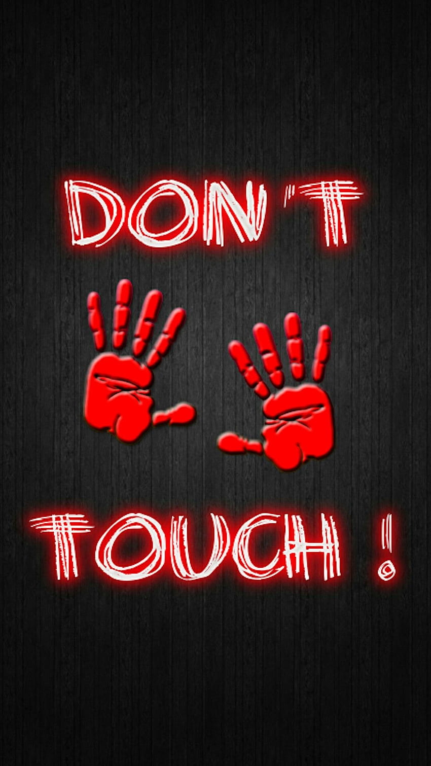 Ne touchez pas mon téléphone mains rouges, ne touchez pas mon téléphone, mains rouges Fond d'écran de téléphone HD