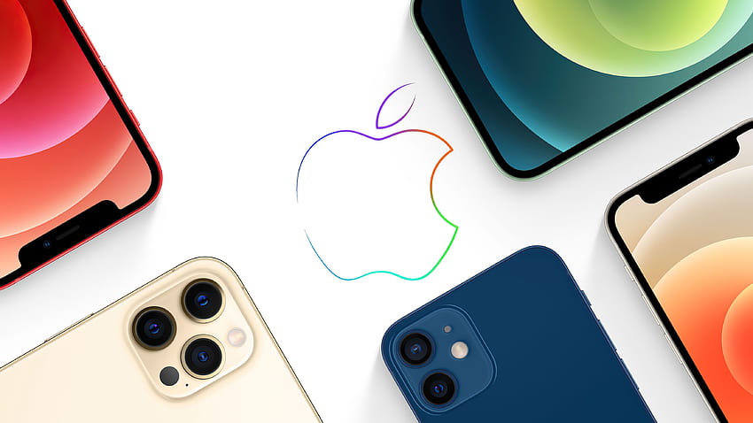 Logotipo da Apple, iPhone 12, iPhone 12 Pro, iPhone 12 Pro Max, tecnologia, logotipo original da Apple papel de parede HD