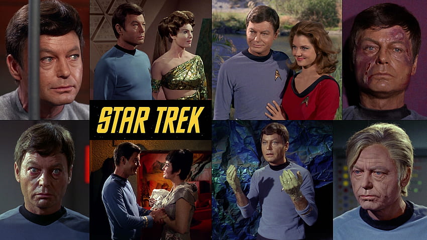 DeForest Kelley jako dr Leonard McCoy, DeForest Kelley, TOS, Star Trek, Dr McCoy, Bones McCoy Tapeta HD