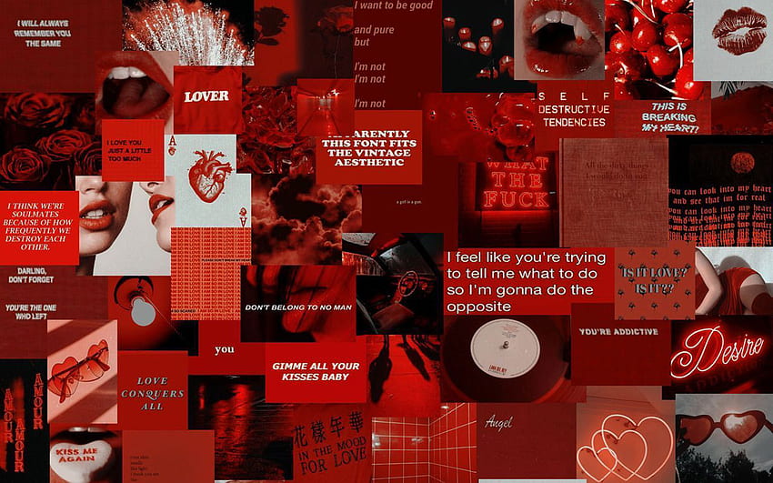 Komputer Estetika Merah dan Hitam , Estetika Merah dan Hitam Wallpaper HD