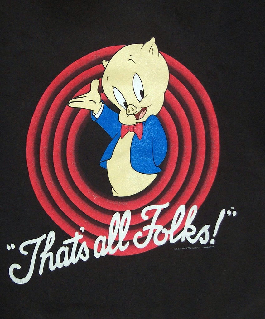 That's All Folks! - Porky Pig. Looney tunes , Looney tunes cartoons, Looney tunes show HD phone wallpaper