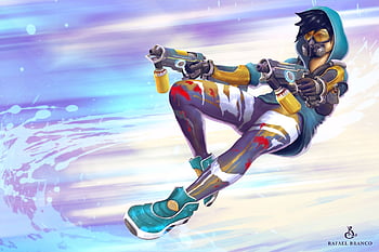 Wallpaper tracer, overwatch, game, art desktop wallpaper, hd image,  picture, background, daa541