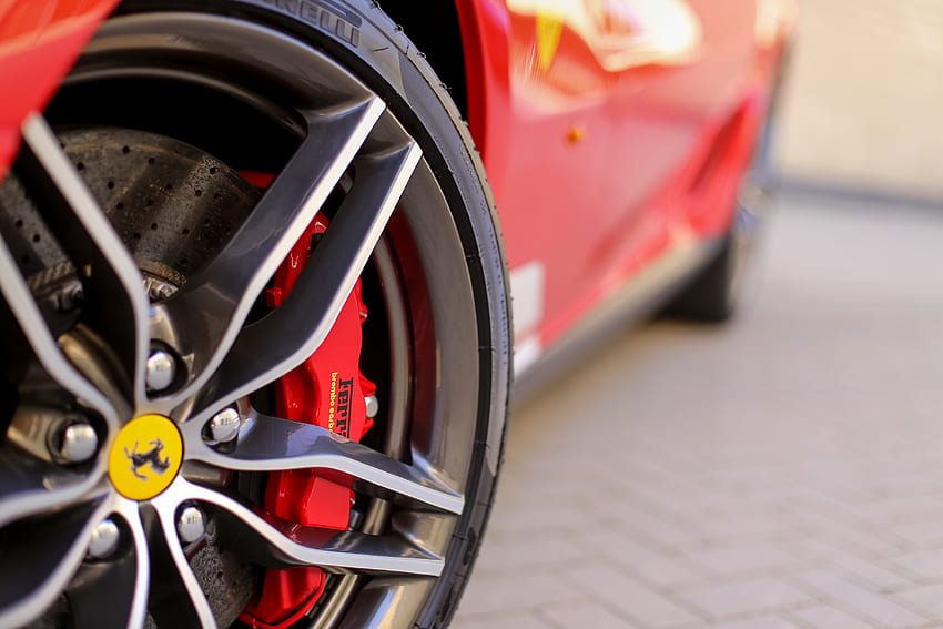 Ferrari, automobili, ruota, logo, logotipo, pneumatico, pneumatico Sfondo HD