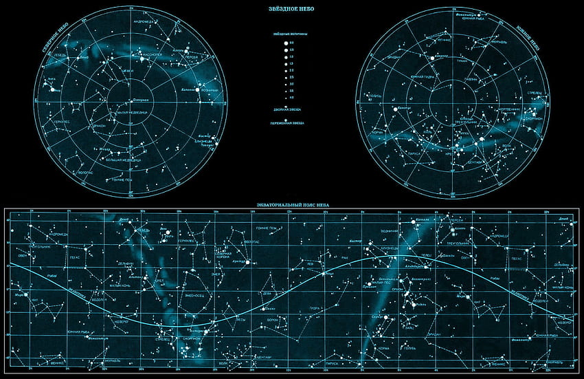 Mapa Estelar, Mapa de Constelação papel de parede HD