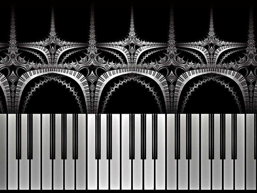 Tasti del pianoforte, pianoforte, astratto Sfondo HD
