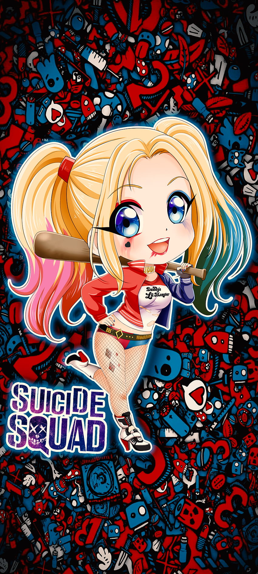 Harley Quinn, Gotham, manga, intihar, joker, intihar ekibi, kız, batman, sevimli HD telefon duvar kağıdı