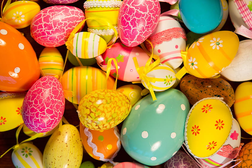 Święta, Wielkanoc, wakacje, pisanki, kolorowe jajka, malowane jajka Tapeta HD
