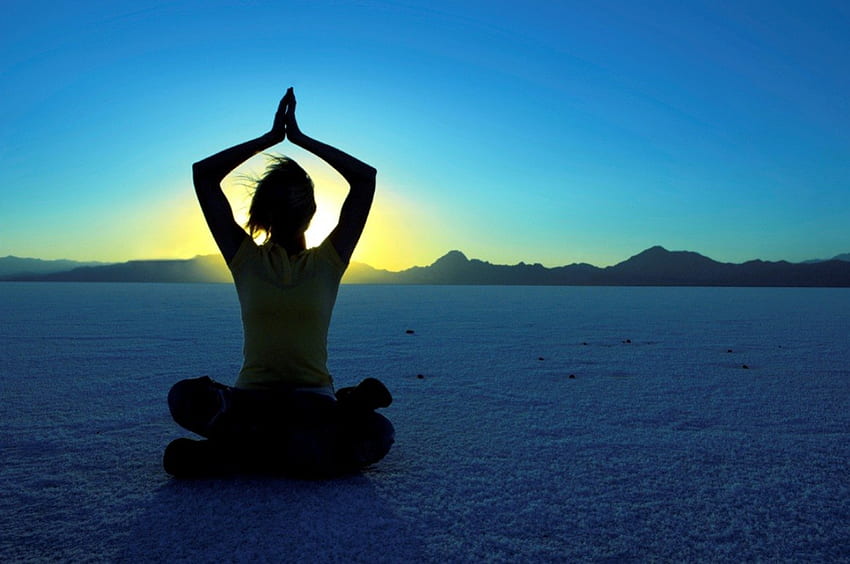 Yoga, respiración, mediación, relajación, meditación. fondo de pantalla
