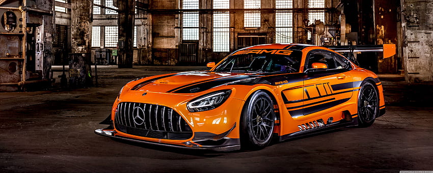 オレンジ メルセデス AMG GT3 レースカー 2019 ウルトラ背景 : ワイドスクリーン & ウルトラワイド & ノートパソコン : マルチディスプレイ、デュアル & トリプルモニター : タブレット : スマートフォン、オレンジ色の車 高画質の壁紙