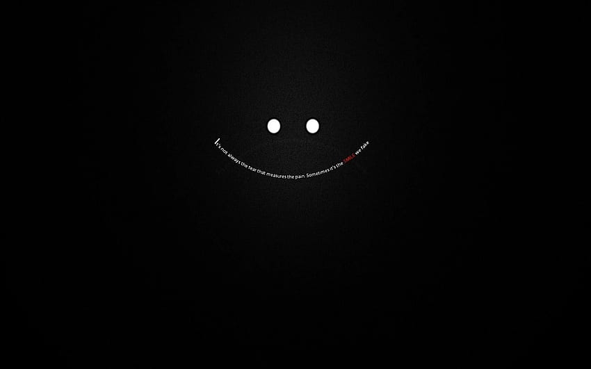 Falsches Lächeln verbirgt Tränen. ponsel, iphone, Seni gelap, Black and White Smile HD-Hintergrundbild