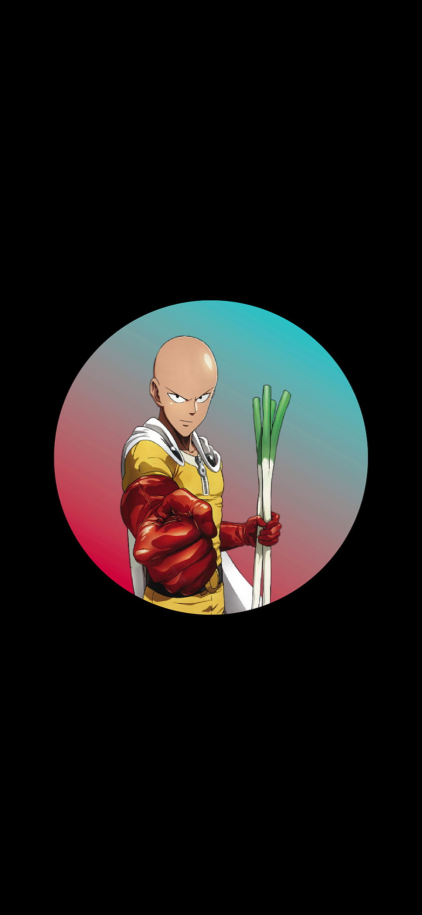 Saitama Wallpaper 4K, Artwork, One Punch Man, AMOLED