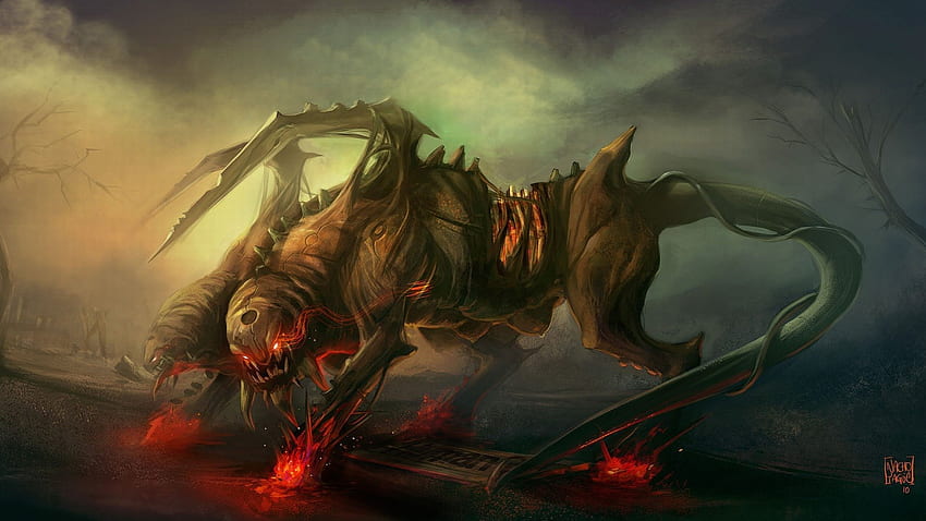 Hell Creature, creature, monster, infected, hell hound HD wallpaper