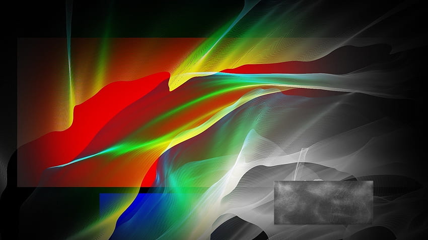 digitale Kunst, Abstrakt, Geometrie, Bunt, Rechteck, Wellenlinien / und mobiler Hintergrund, Abstraktes Rechteck HD-Hintergrundbild