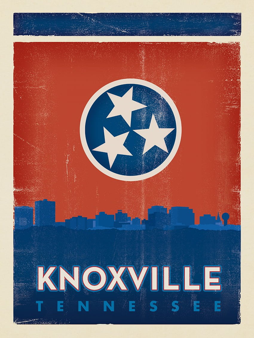 State Flag Knox Skyline, Tennessee Flag HD phone wallpaper
