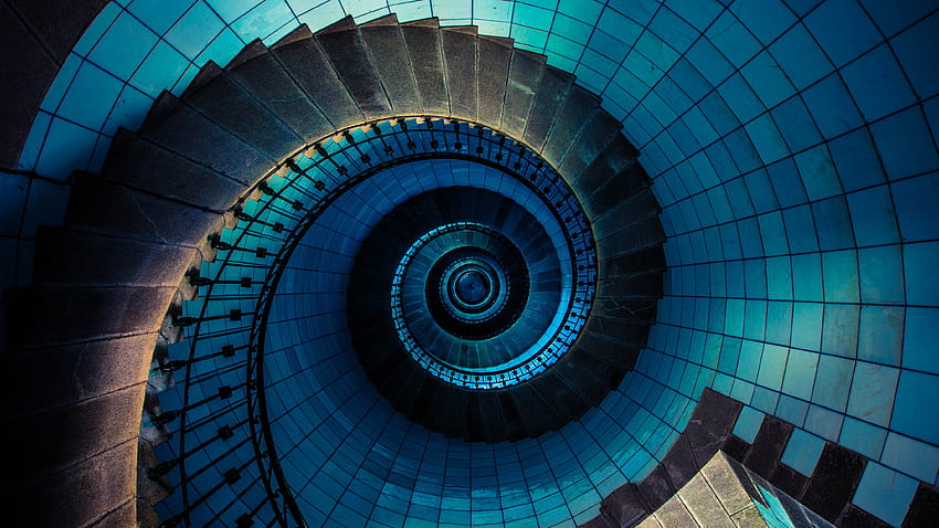 Spiral staircase HD wallpaper