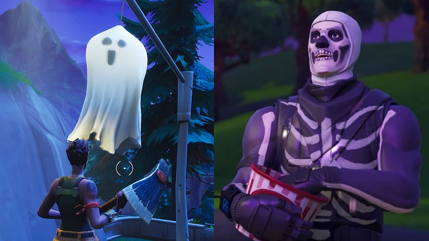 Fortnite map is getting a Halloween makeover - could Skull, Purple Skull Trooper HD wallpaper