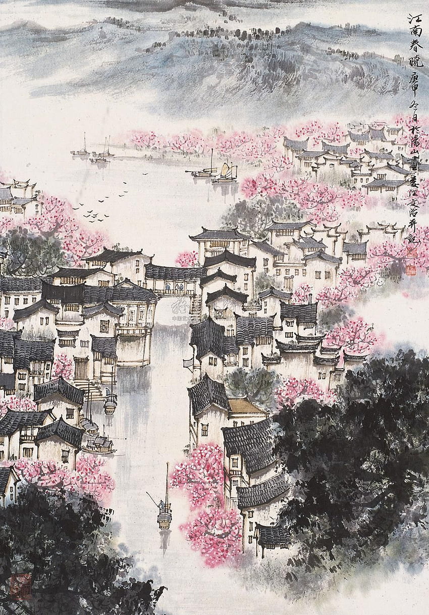 上のマリー・マシューズ。 中国の風景画, 中国の芸術, アート, 伝統的な中国絵画 HD電話の壁紙