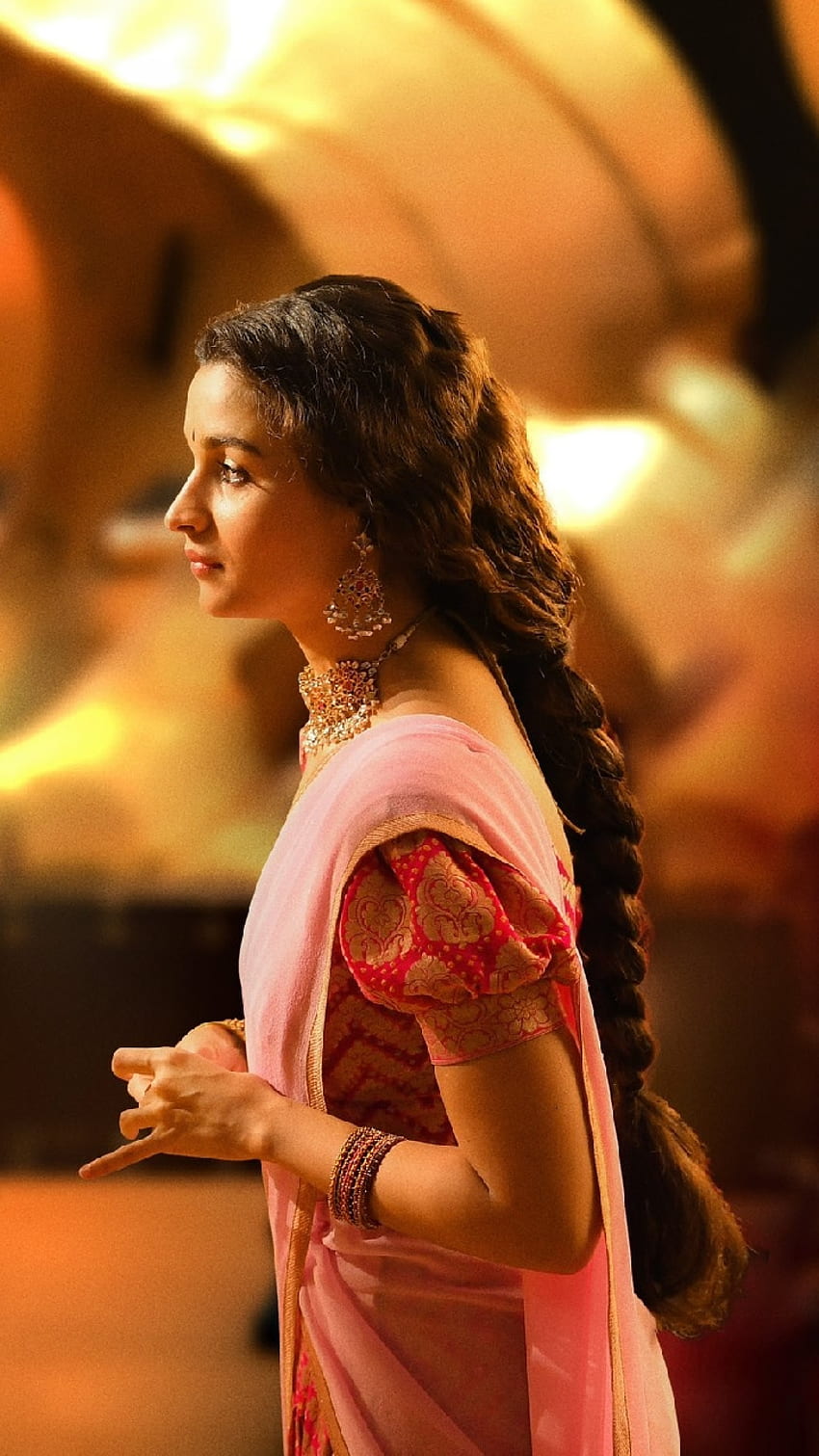 Alia Bhatt, aktris, rambut, bibir, RRR, kecantikan, saree, Bollywood, Tollywood wallpaper ponsel HD