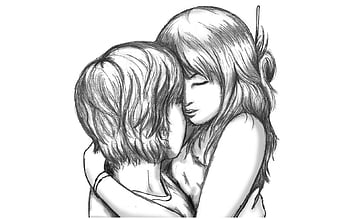 Anime Love, drawing Tumblr, Love Drawing, kiss, hug, couple, romance,  interaction, concept Art, Pencil | Anyrgb