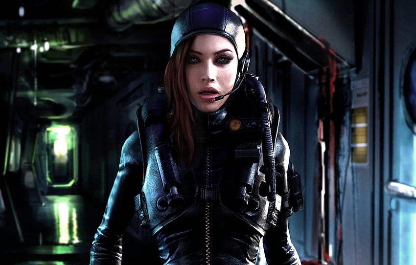 menina, rosto, Capcom, arte dos fãs, Resident Evil: Revelations papel de parede HD