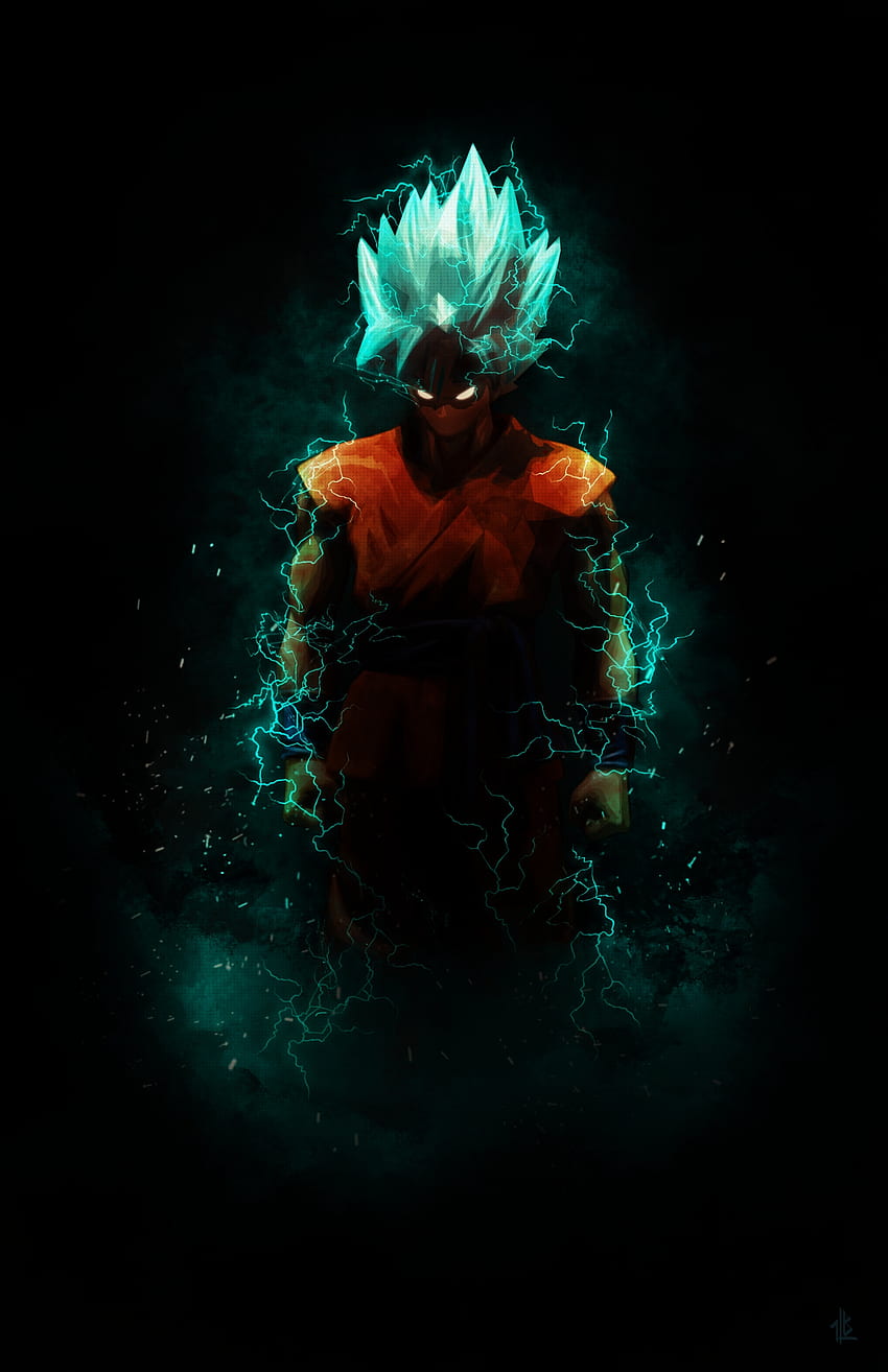 Goku, arte, desenho animado, raiva, anime Papel de parede de celular HD