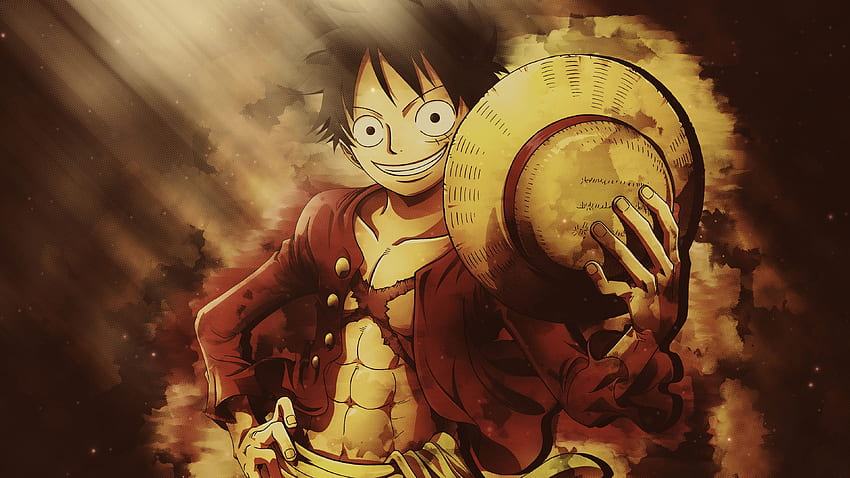 One Piece Monkey D Luffy Straw Hat Portrait U HD тапет